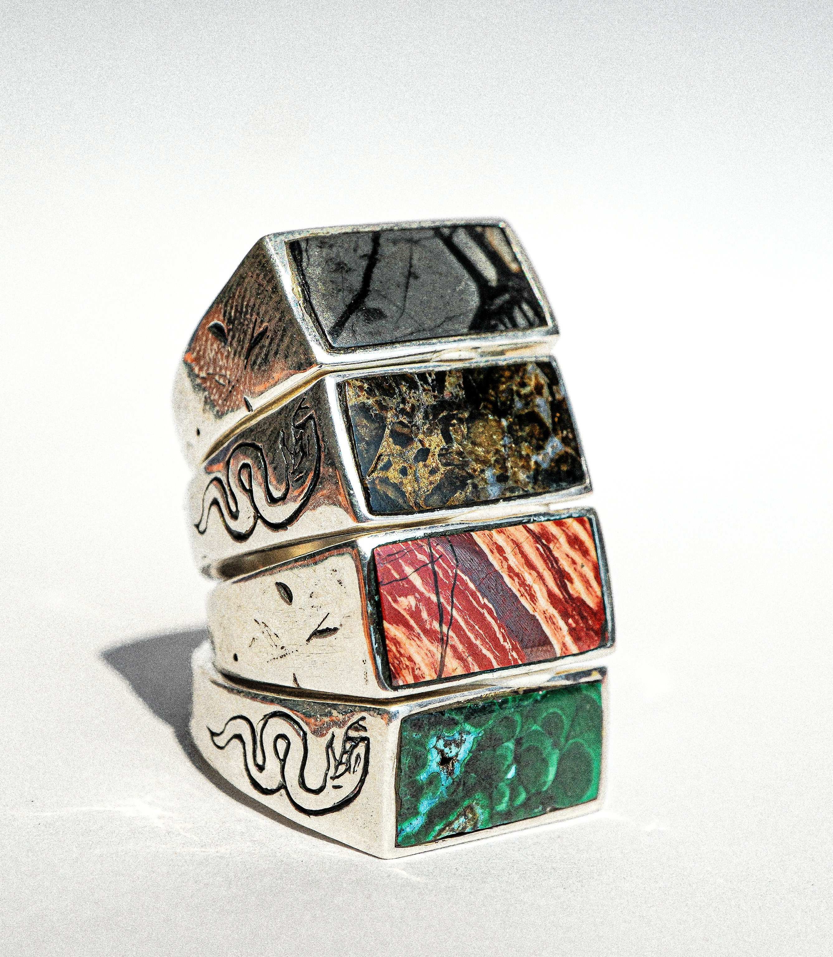 Semi Precious Stone Set Rings