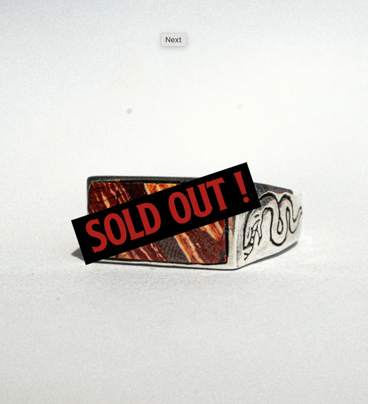 *BF* Red Fire Jasper Snake Signet